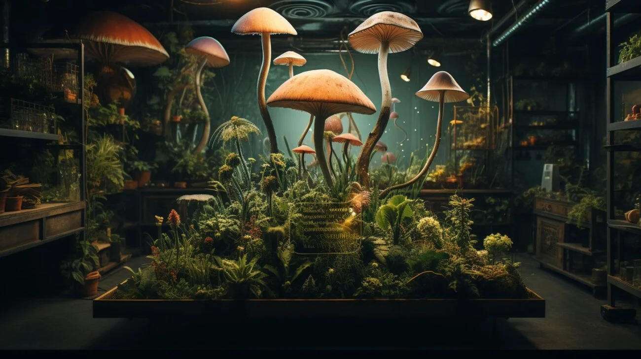 Smart Shop Sortiment mit Mushroom Growkits und natürlichen Produkten